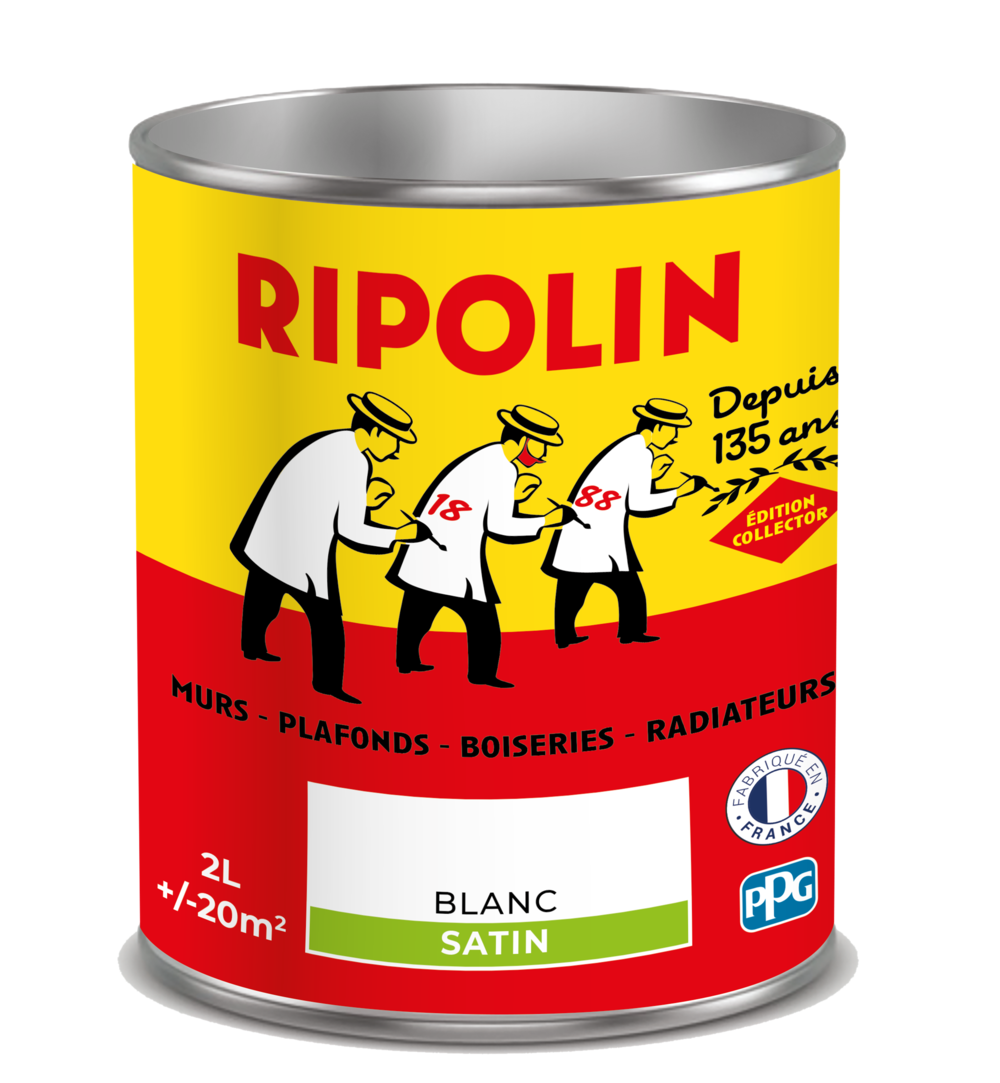 Peinture Collector blanc 2L satin - RIPOLIN